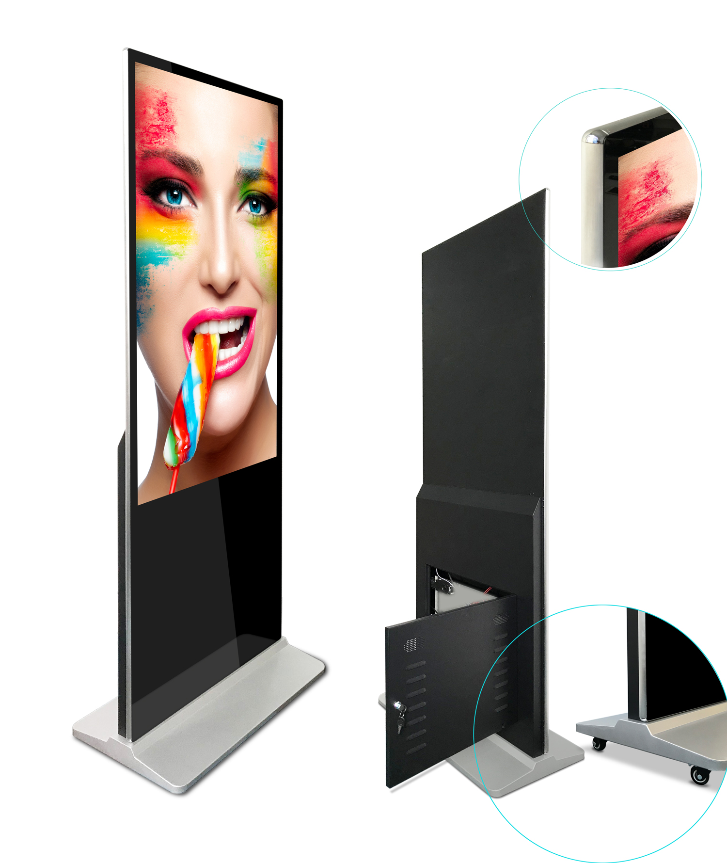 floor standing ad player